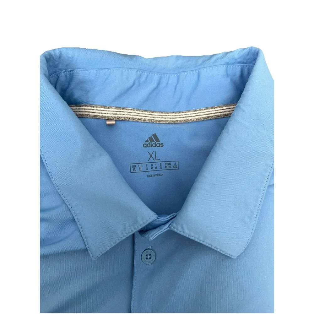 Adidas Golf Polo Shirt Mens XL Blue White Striped Sleeve FW19 Ultimate‎ Tech